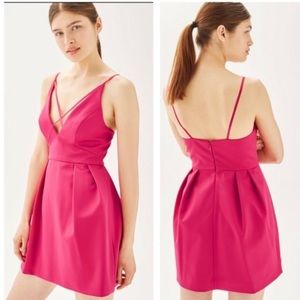 NWT Pink Topshop Mini Cross Front Dress